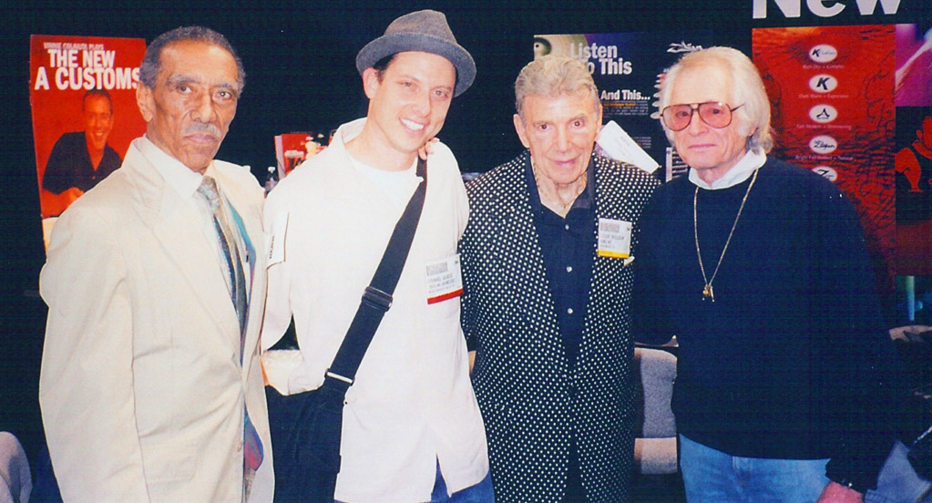 Daniel Glass with Earl Palmer, Louie Bellson, Freddie Gruber